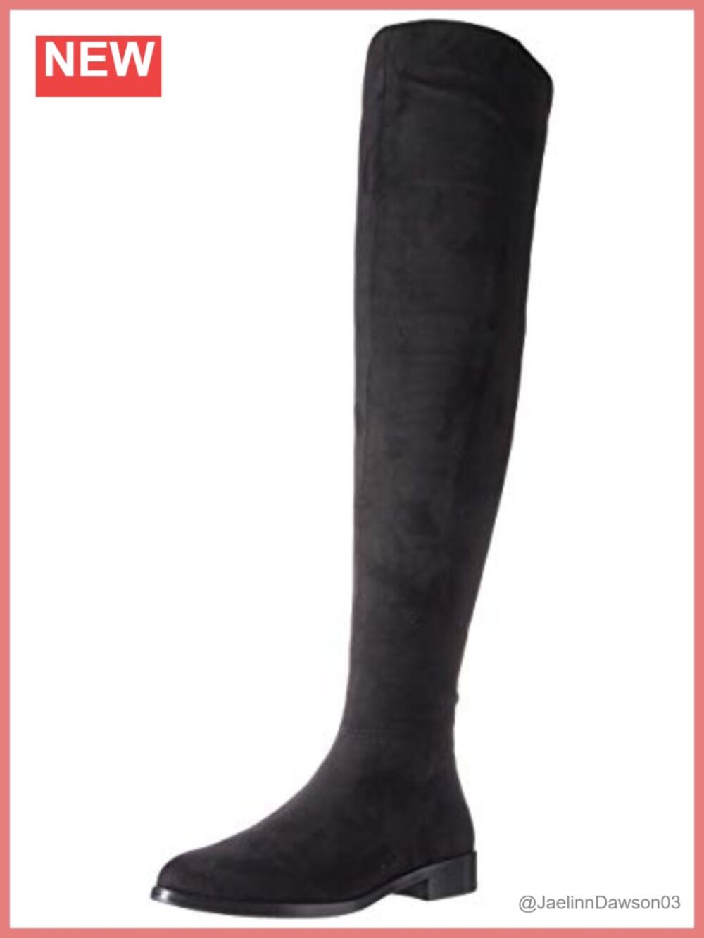 Over The Knee Faux Suede Block Heel Boots Comfortable Stretch